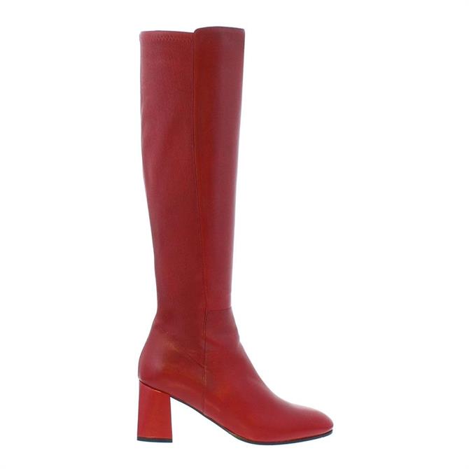 Carl Scarpa House Collection Jilly Red Leather Knee High Boots